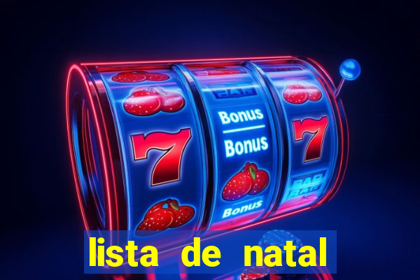 lista de natal para imprimir